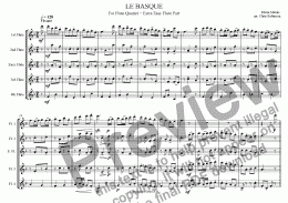 page one of Le Basque - Flute Quartet - Solo Lead version