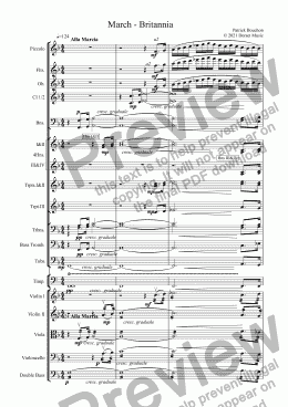 page one of Martyrs' March (Tolpuddle)  for Orchestra