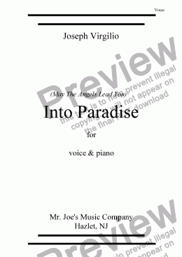 page one of Into Paradise (May the Angels Lead You)