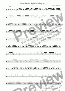 page one of Snare Drum Sight Reading  6