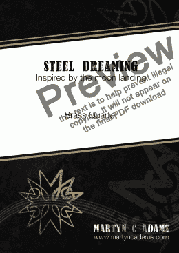 page one of Steel Dreaming (Brass Quartet)