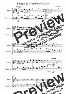 page one of Tumpet & Trombone Two-et