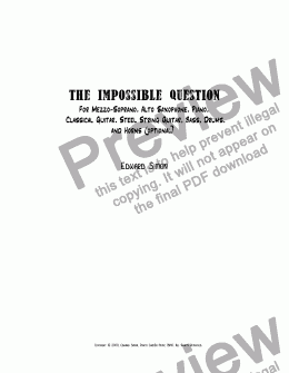 page one of The Impossible Question