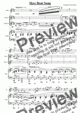 page one of Skye Boat Song