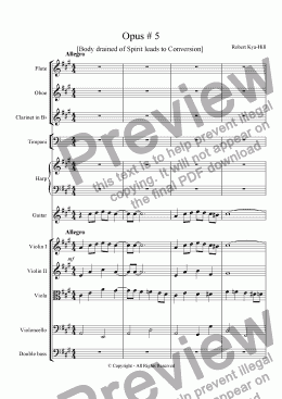 page one of Opus # 5 [Mixed Ensemble]