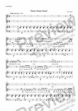 page one of Sheep Sheep Sheep! (SA + piano)