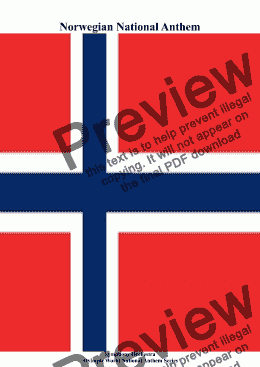 page one of Norwegian National Anthem  (''Ja vi elsker dette landet'') for Symphony Orchestra (Kt Olympic National  Anthem Series)