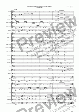 page one of No Turning Back (Jonathan's Theme)  - Orchestra 