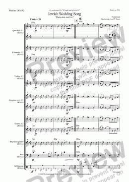 page one of Jewish Wedding Song (KMA/Score & Parts)