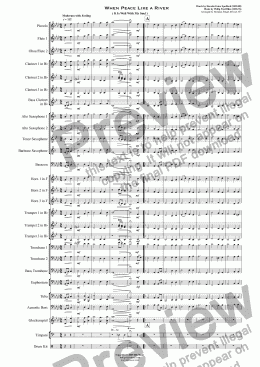page one of When Peace Like a River ( It Is Well With My Soul ) - Concert Band