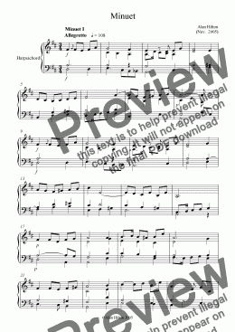 page one of Minuet (revised)
