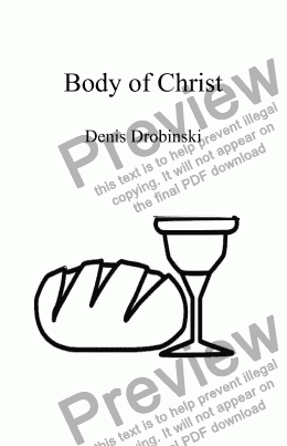 page one of Body of Christ (Communion)