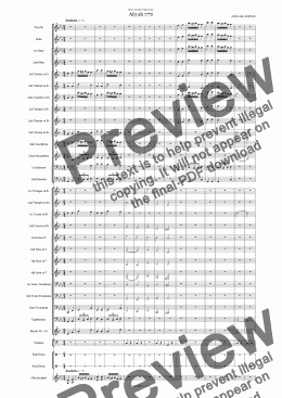 page one of Aliyah for Military Orchestra