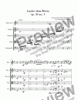 page one of Lieder ohne Worte       op. 30 no. 3