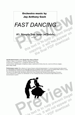 page one of  Simple Two Step w/Twirls - from FAST DANCING: #3.