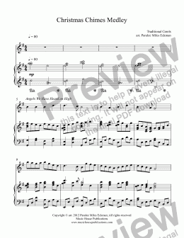 page one of Christmas Chimes Medley - Solo Instrument & Piano