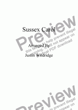 page one of Sussex Carol
