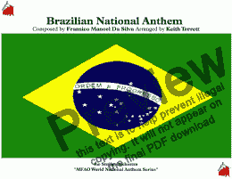 page one of Brazilian National Anthem for String Orchestra (MFAO World National Anthem Series)