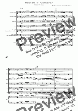 page one of Miniature Overture (Fantasia from Nutcracker) for Brass Quartet