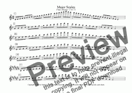 page one of Basic Band Scales - ideal for band directors
