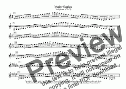 page one of vibraphone scales - ENTIRE RANGE - major scales only