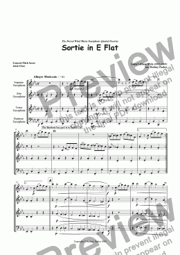 page one of Sortie in E Flat