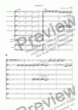 page one of Concerto IV