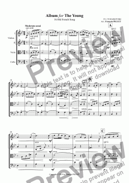 page one of TCHAIKOVSKI: Album for The Young / 16.Old French song