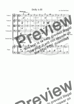page one of Dolly is Ill - Download sheet music