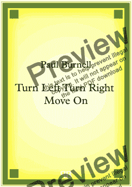 page one of Turn Left Turn Right Move On - Score and parts