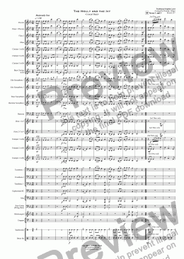 page one of The Holly and the Ivy - Concert Band