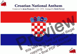 page one of Croatian National Anthem for String Orchestra (MFAO World National Anthem Series)
