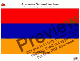 page one of Armenian National Anthem "Mer Hayrenik" for String Orchestra (MFAO World National Anthem Series)