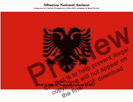 page one of Albanian National Anthem for String Orchestra (MFAO World National Anthem Series)