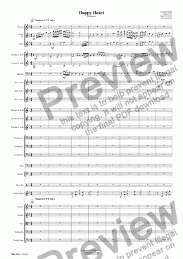 page one of Happy Heart (Orchestra)