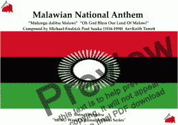 page one of Malawian National Anthem for String Orchestra (MFAO World National Anthem)