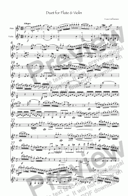page one of Duet for Flute & Violin