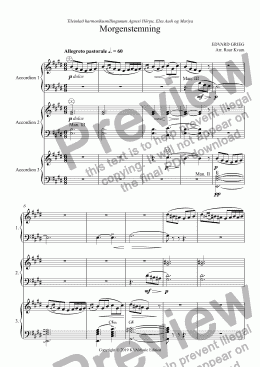 page one of Grieg: Morgenstemning / Morning Mood from "Peer Gynt"- (Accordion Trio) 