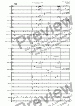page one of In A Minor Mood v2 - Concert Band