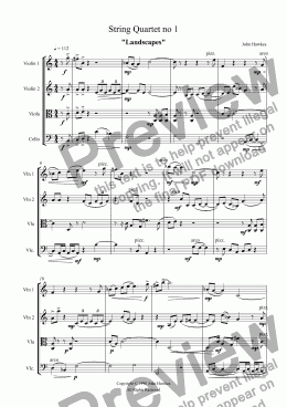 page one of String Quartet no 1