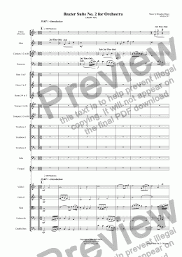 page one of Baxter Suite No. 2 - Orchestra