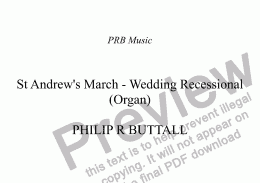 page one of St Andrew's March: [Wedding Recessional] (Organ)