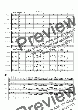 page one of Symphony No. 1, Movement 4 (Orchestrated Version)