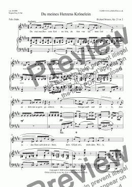 page one of Du meines Herzens Krönelein, Op.21 no.2