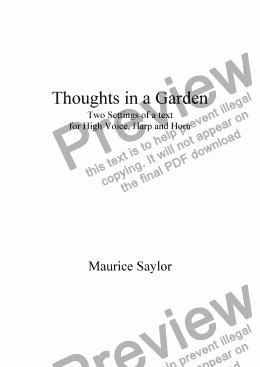 page one of Thoughts in a Garden (2006)