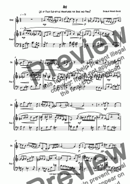 page one of Brooks-Davies: Air (No 1 of Four Old-Style Miniatures for oboe and piano)