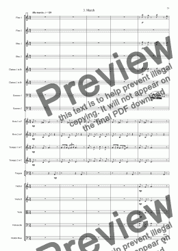page one of Symphony No 29 3rd movement