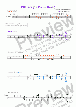 page one of Drums (29 Dance Band Beats)