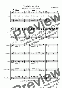 page one of Gloria in excelsis