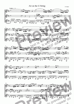 page one of Air on the G String